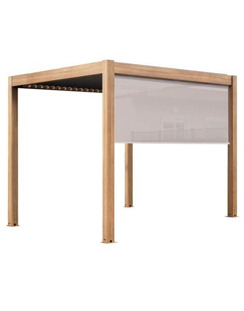Andina 3 x 3m Bioclimatic Aluminium Pergola Imitation Wood Andina 3 x 3m Bioclimatic Aluminium Pergola Imitation Wood