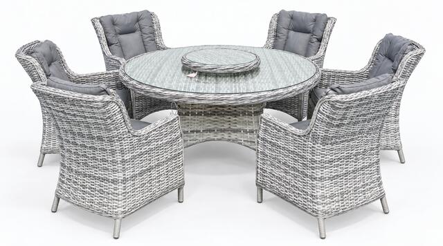 Ribera Pearl 150cm dia. Dining Set