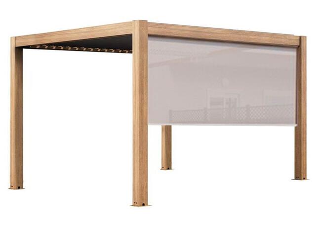 Andina 3 x 4m Bioclimatic Aluminium Pergola Imitation Wood