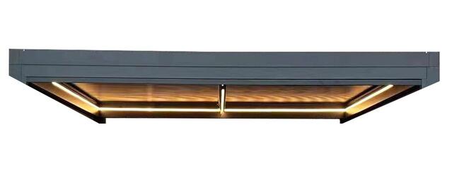 Andina 3 x 4m Bioclimatic Aluminium Pergola Imitation Wood