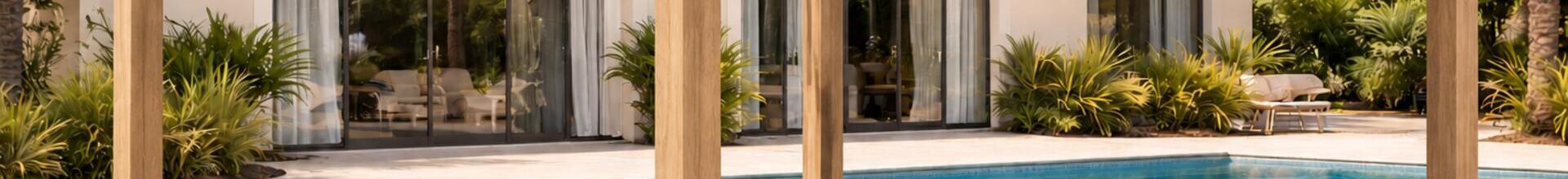 Andina 3 x 4m Bioclimatic Aluminium Pergola Imitation Wood