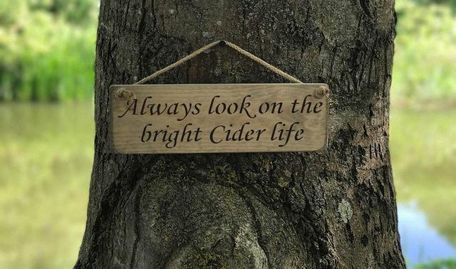 Always Look On The Bright Cider Life Wooden Sign