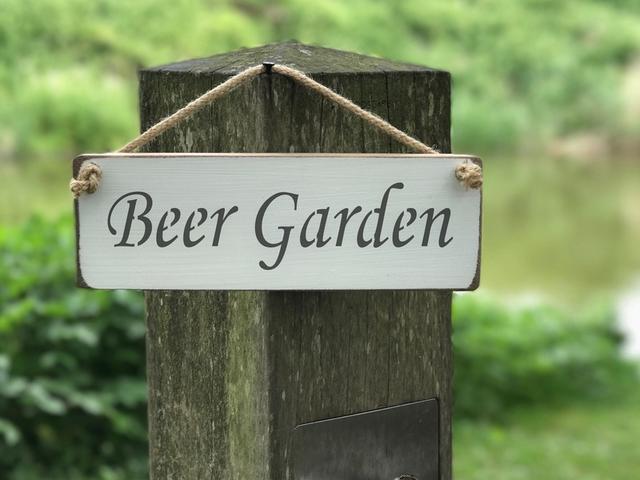 Beer Garden Wooden Sign