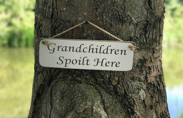 Austin Sloan Grandchildren Spoilt Here Wooden Sign