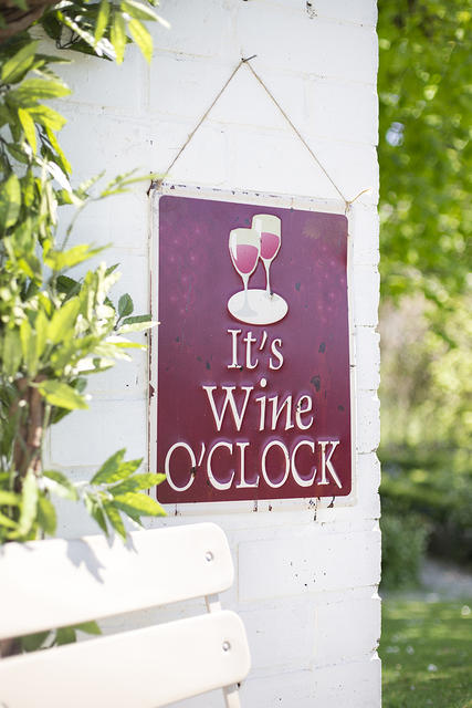 It's Wine O'clock Embossed Steel Sign