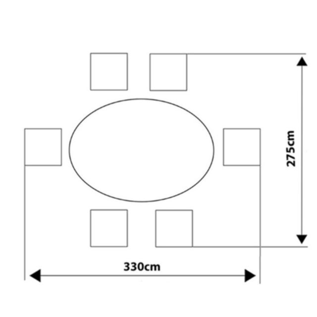 Rioja 180x120cm Elliptical Dining Set