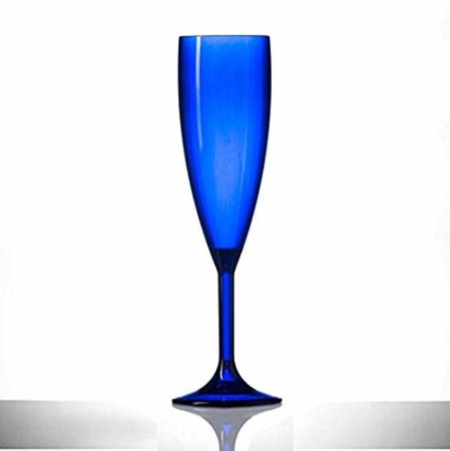 BBP Blue Champagne Glass