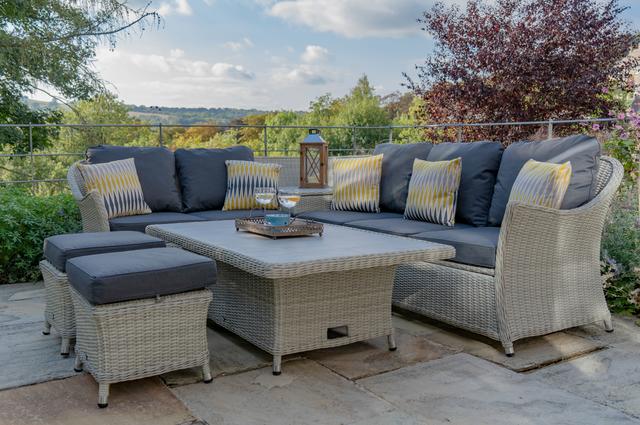 Bramblecrest Monterey Modular Sofa Set with Height Adj. Table