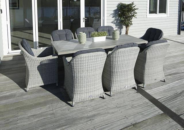 Bramblecrest Monterey 215 x 90cm Ceramic Table & 8 Chairs