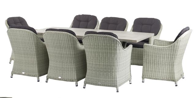 Bramblecrest Monterey 215 x 90cm Ceramic Table & 8 Chairs