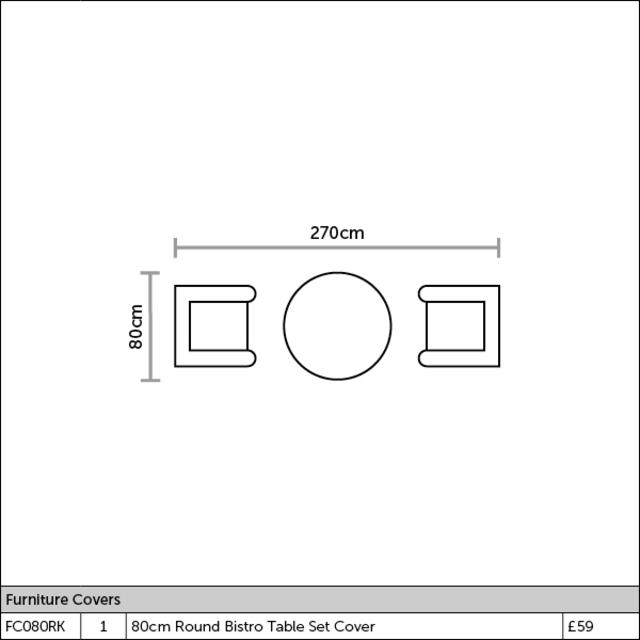 Bramblecrest Ascot 80cm dia. Bistro Set Bramblecrest Ascot 80cm dia. Bistro Set