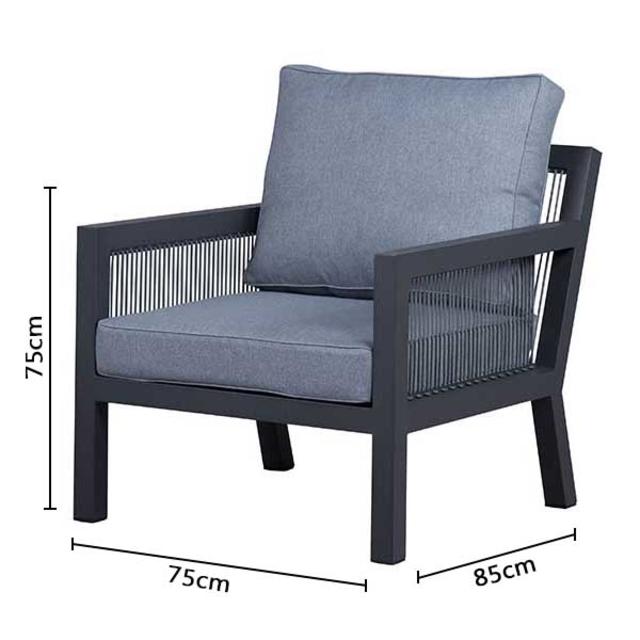 Bramblecrest La Rochelle Rope 2 Seater Sofa Set