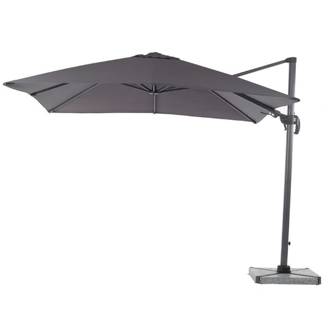 Bramblecrest Lichfield 2.7 x 2.7m Square Side Post Parasols Grey