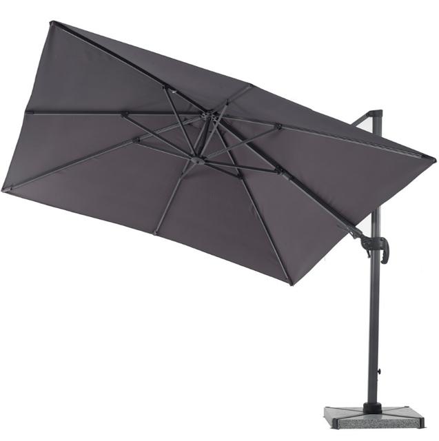 Bramblecrest Lichfield 2.7 x 2.7m Square Side Post Parasols Grey