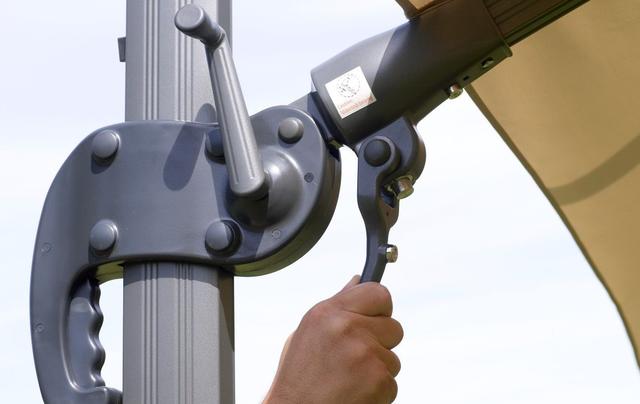 Bramblecrest Truro 3x3m Square Side Post LED Parasols Grey Bramblecrest Truro 3x3m Square Side Post LED Parasols Grey