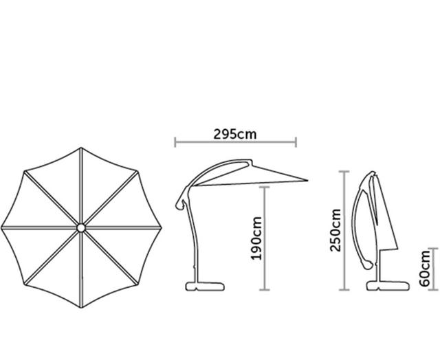 Bramblecrest Gloucester 3m Side Post Parasols Sand Bramblecrest Gloucester 3m Side Post Parasols Sand