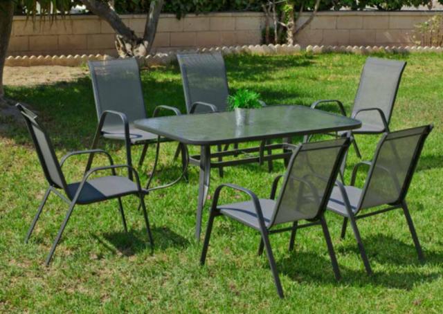 Sulam 150 x 90cm 6 Seater Dining Set