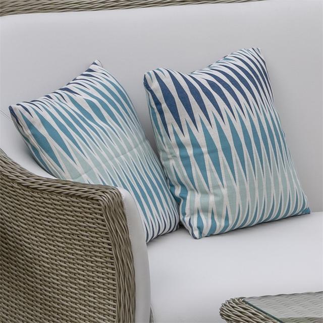 Bramblecrest Harlequin Blue Squares Scatter Cushion