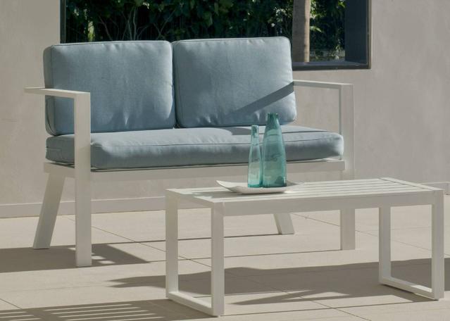 Azores White Aluminium 2 Seater Sofa Set