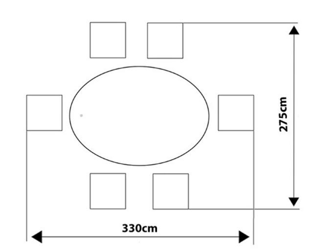 Rueda Woodash 180x120cm Elliptical Dining Set