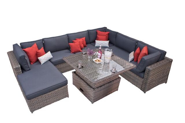 Rueda Rueda Woodash Grande Corner Modular Sofa Set