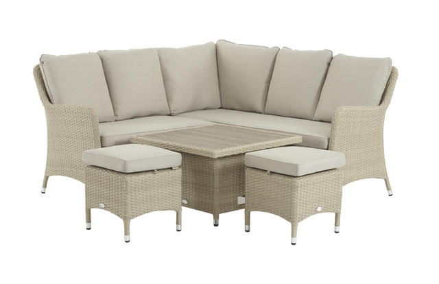 Bramblecrest Tetbury Nutmeg Mini Modular Sofa with Adj. Casual Dining Table