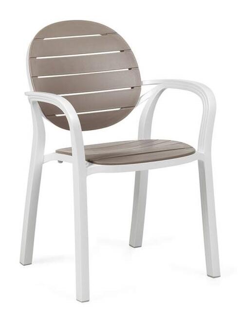 Nardi Palma Dining Chair White/Tortora