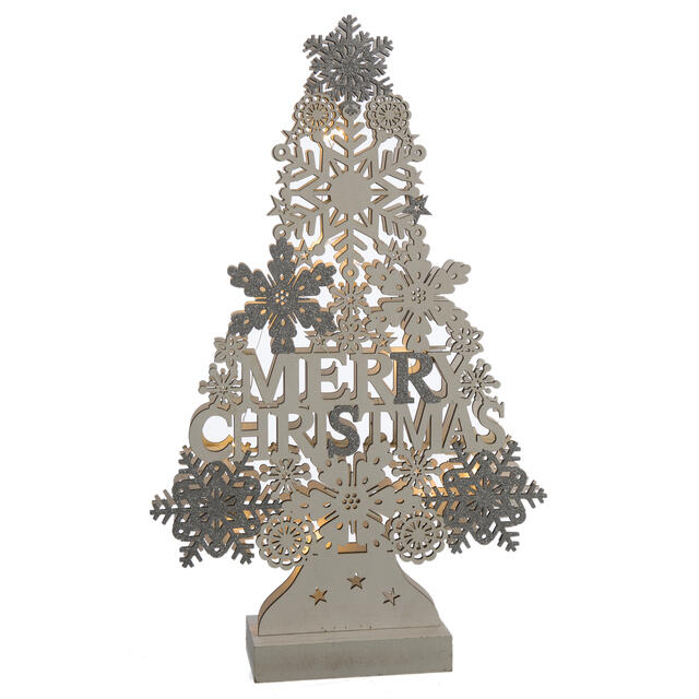 Wooden Christmas Tree LED Decoration