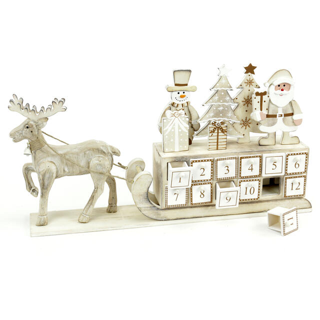 Wooden Reindeer Advent Calendar