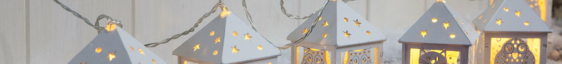 Wooden Animal Lantern Garland