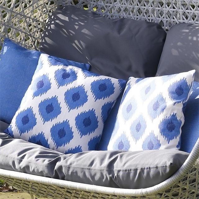 Bramblecrest Blue Lattice Scatter Cushion