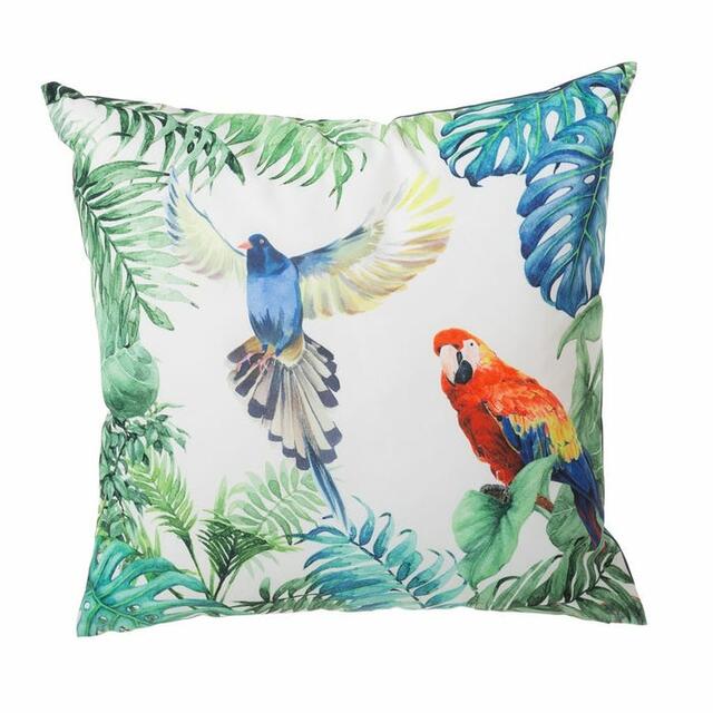 Tropical Parrot Cushion